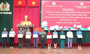 Đắk Nông: Tổng kết 10 năm thực hiện chương trình phối hợp giữa Bộ Công an với UBTƯ MTTQ Việt Nam