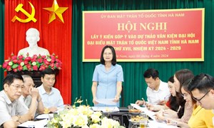 Hà Nam: Tập trung chuẩn bị các điều kiện tổ chức Đại hội đại biểu MTTQ tỉnh nhiệm kỳ 2024 – 2029