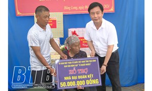 Thái Bình: Khánh thành, bàn giao nhà đại đoàn kết cho hộ nghèo