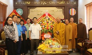 Ủy ban MTTQ và các tổ chức chính trị - xã hội của tỉnh Lạng Sơn thăm, chúc mừng Ban Trị sự Giáo hội Phật Giáo tỉnh nhân dịp Lễ Phật đản năm 2024