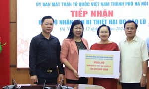 Hà Nội: Gần 45 tỷ đồng ủng hộ nhân dân bị thiệt hại do bão lũ