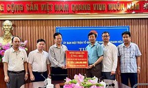 Ủy ban MTTQ tỉnh Thanh Hóa  tiếp nhận ủng hộ đồng bào bị thiệt hại do bão số 3