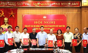 Ủy ban Mặt trận Tổ quốc Việt Nam tỉnh Hòa Bình tổng kết hoạt động các Hội đồng tư vấn