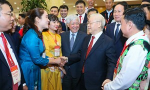 Tổng Bí thư Nguyễn Phú Trọng gặp mặt đại biểu tiêu biểu tham dự Hội nghị biểu dương của MTTQ Việt Nam