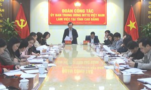 Phó Chủ tịch Nguyễn Hữu Dũng kiểm tra việc vận động, quản lý và sử dụng Quỹ “Vì người nghèo” tại tỉnh Cao Bằng