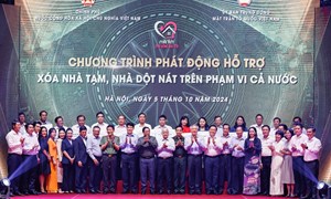 5.932 tỷ đồng ủng hộ tại Chương trình phát động hỗ trợ xóa nhà tạm, nhà dột nát cho hộ nghèo, hộ có hoàn cảnh khó khăn trên phạm vi cả nước