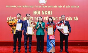 Ban Thường trực Uỷ ban Trung ương MTTQ Việt Nam tổ chức Hội nghị công bố quyết định về công tác cán bộ