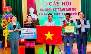 Bình Định: Bí thư Tỉnh ủy Hồ Quốc Dũng chung vui Ngày hội Đại đoàn kết tại thôn M10