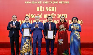 Ban Thường trực Ủy ban Trung ương MTTQ Việt Nam trao quyết định nghỉ hưu cho các Phó Chủ tịch nhiệm kỳ 2019-2024