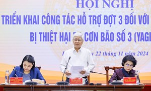 Hội nghị triển khai công tác hỗ trợ đợt 3 đối với các địa phương bị thiệt hại do cơn bão số 3 (yagi) gây ra