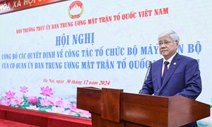 Toàn văn Quyết định số 217-QĐ/TW về chức năng, nhiệm vụ, tổ chức bộ máy của Cơ quan Ủy ban Trung ương Mặt trận Tổ quốc Việt Nam