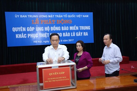 MTTQ Việt Nam ra lời kêu gọi quyên góp ủng hộ đồng bào miền Trung khắc phục hậu quả mưa bão