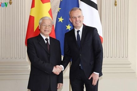 Tổng Bí thư Nguyễn Phú Trọng hội kiến Chủ tịch Quốc hội Pháp