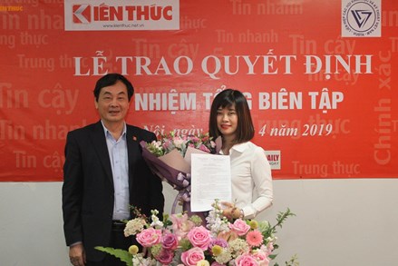 Nhà báo Nguyễn Thị Mai Hương trở thành Tổng biên tập Báo điện tử Kiến Thức