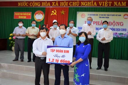 Ninh Thuận: Gần 9 tỷ đồng ủng hộ phòng, chống dịch Covid-19