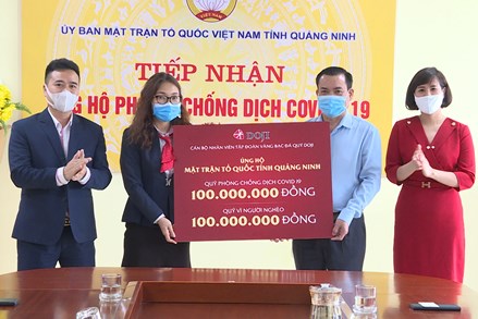 Quảng Ninh:Tiếp nhận ủng hộ phòng chống dịch Covid-19