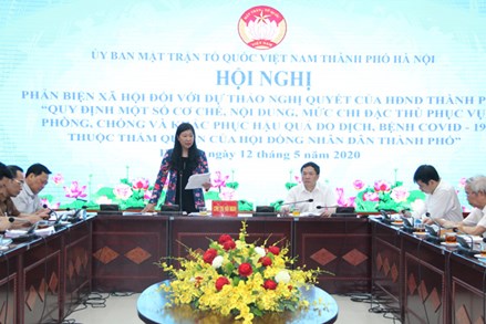 Ủy ban MTTQ TP Hà Nội: Phản biện mức chi đặc thù trong phòng, chống dịch Covid-19