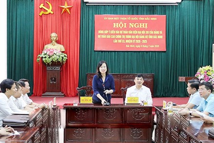 MTTQ tỉnh Bắc Ninh: Đóng góp ý kiến vào Dự thảo văn kiện Đại hội XIII của Đảng và Đại hội Đảng bộ tỉnh lần thứ XX