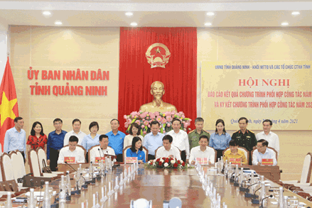 Quảng Ninh: UBND tỉnh và Khối MTTQ và các tổ chức CT-XH ký kết chương trình phối hợp