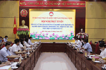 Bắc Ninh: Hội nghị trực tuyến tiếp xúc giữa cử tri với người ứng cử Đại biểu Quốc hội