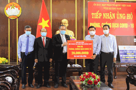 Quảng Nam: Tiếp nhận 90 triệu đồng ủng hộ phòng chống dịch Covid-19