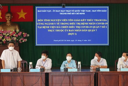 TP Hồ Chí Minh đón các tình nguyện viên tôn giáo hoàn thành nhiệm vụ trở về