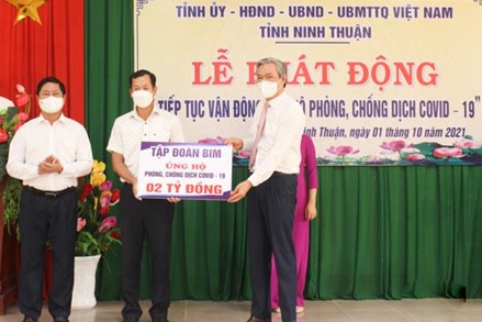 Ninh Thuận: Lễ phát động “Tiếp tục vận động ủng hộ phòng, chống dịch COVID-19”