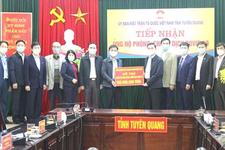 Tuyên Quang:Tiếp nhận 150 triệu đồng hỗ trợ huyện Na Hang và Lâm Bình phòng chống dịch Covid -19