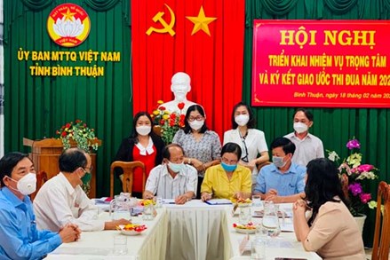 Bình Thuận: Triển khai nhiệm vụ trọng tâm công tác Mặt trận và ký kết giao ước thi đua năm 2022