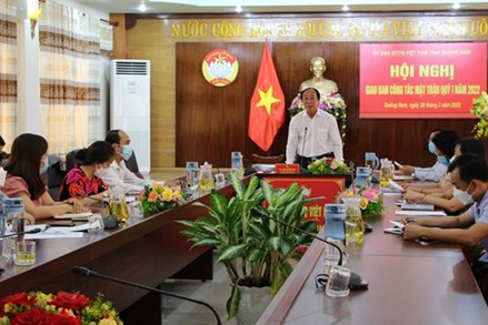 Quảng Nam: Giao ban công tác Mặt trận quý 1 năm 2022