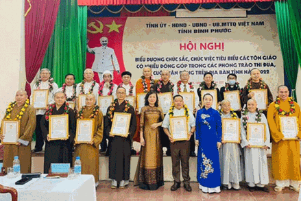Các tổ chức tôn giáo tỉnh Bình Phước đã vận động được 30 tỷ 189,076 triệu đồng