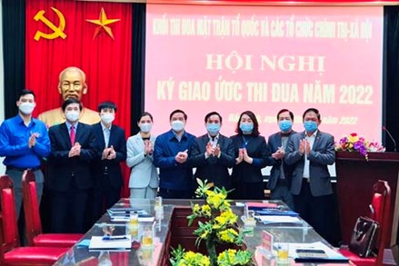 Khối MTTQ và các tổ chức chính trị-xã hội tỉnh Bắc Ninh ký giao ước thi đua năm 2022