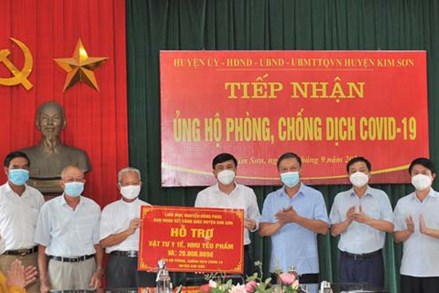 MTTQ huyện Kim Sơn, tích cực vận động, hỗ trợ phòng, chống dịch COVID-19
