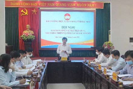 Ban Thường trực Ủy ban MTTQ tỉnh Bắc Ninh giao ban công tác Mặt trận quý I