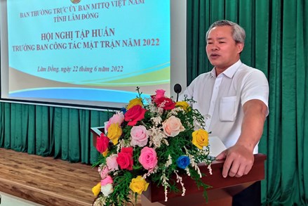 Lâm Đồng:Tập huấn nghiệp vụ cho cán bộ Mặt trận cơ sở