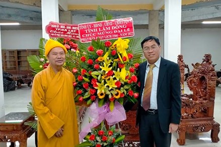 Ủy ban MTTQ Việt Nam tỉnh Lâm Đồng chúc mừng Đại lễ Phật đản năm 2022 - Phật lịch 2566
