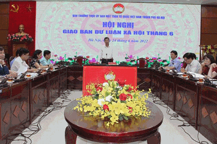 Ủy ban MTTQ Việt Nam TP Hà Nội tổ chức giao ban dư luận xã hội 