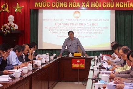Lâm Đồng: Phản biện Dự thảo Đề án phát triển đường giao thông nông thôn