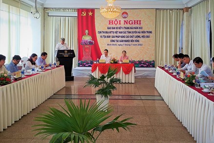 Hội nghị Giao ban sơ kết 6 tháng đầu năm 2022 cụm thi đua MTTQ Việt Nam các tỉnh Duyên hải miền Trung