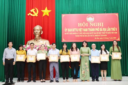 Ủy ban MTTQ Việt Nam TP.Bà Rịa: Xây mới và sửa chữa 141 căn nhà đại đoàn kết