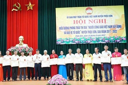 Triệu Sơn biểu dương “Người Công giáo Việt Nam xây dựng và bảo vệ Tổ quốc”