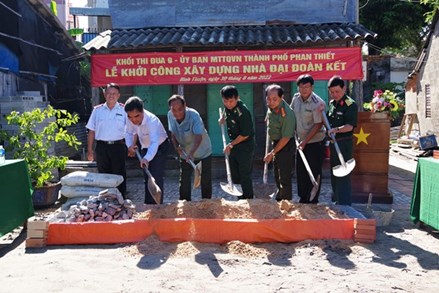 Bình Thuận: Khởi công xây dựng 'Nhà Đại đoàn kết' cho hộ nghèo