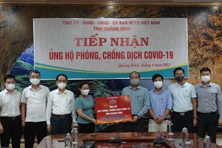 Tập đoàn DIC ủng hộ Quỹ phòng, chống dịch Covid-19 tỉnh Quảng Bình 1,2 tỷ đồng