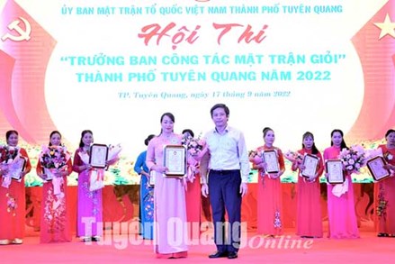 Hội thi Trưởng Ban công tác Mặt trận giỏi thành phố Tuyên Quang năm 2022