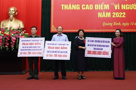 Quảng Bình: Phát động Tháng cao điểm "Vì người nghèo" năm 2022