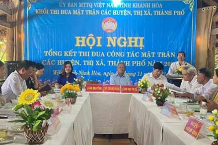 Khánh Hòa: Tổng kết thi đua khối Mặt trận các huyện, thị xã, thành phố năm 2022