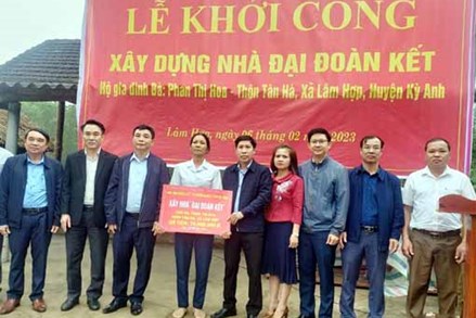 Hà Tĩnh: Khởi công xây nhà Đại đoàn kết cho hộ nghèo huyện Kỳ Anh