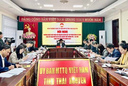 Thái Nguyên: Thống nhất dự thảo kế hoạch giám sát và phản biện xã hội năm 2023