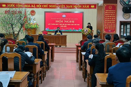 Ủy ban MTTQ huyện Quảng Ninh (Quảng Bình): Lấy ý kiến góp ý đối với dự thảo Luật Đất đai (sửa đổi)