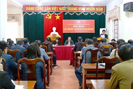 Ủy ban MTTQ huyện Can Lộc lấy ý kiến về dự thảo Luật Đất đai (sửa đổi)